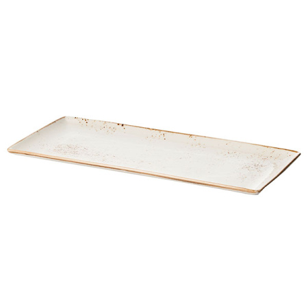 Блюдо прямоугольное «Крафт»; фарфор; H=1.5,L=37,B=16см; белый