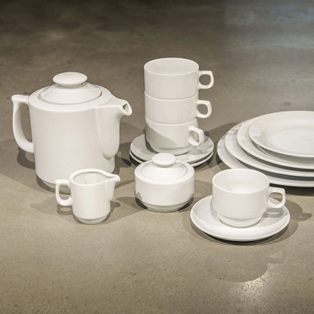 Фото Сахарница «Прага»; фарфор; 200мл; D=9,H=8см; белый Сахарница «Прага»; фарфор; 200мл; D=9,H=8см; белый