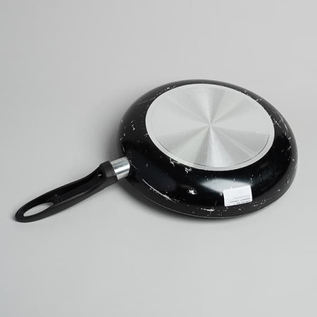 Сковорода; алюмин.,антиприг.покр.; D=28,H=5,L=46см; черный,серебрян.