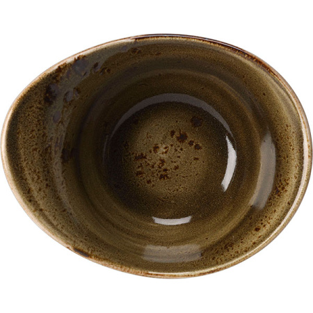 Салатник «Крафт»; фарфор; 450мл; H=7.5,L=18,B=14см; коричнев.