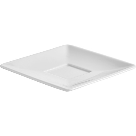 Блюдце квадратное «Классик»; фарфор; L=11,B=11см; белый