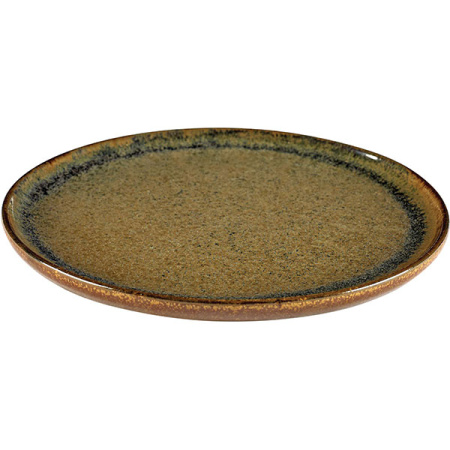 Тарелка «Серфис»; керамика; D=21,H=1.5см; серый