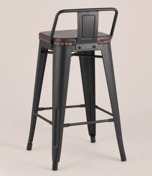 Стул полубарный TOLIX SOFT черный матовый