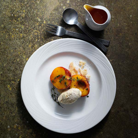 Тарелка мелкая «Спайро»; фарфор; D=30,H=2.5см; белый