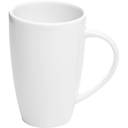 Кружка «Монако Вайт»; фарфор; 340мл; D=8,H=11.5,L=11см; белый