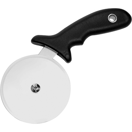 Фото Нож для пиццы; сталь нерж.,пластик; D=10,L=24см; черный,металлич. Нож для пиццы; сталь нерж.,пластик; D=10,L=24см; черный,металлич.