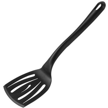 Лопатка кухонная перфор.; нейлон; L=35/11,B=9см; черный