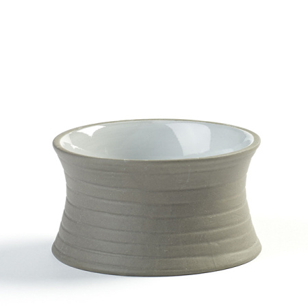 Салатник для компл.; керамика; D=9,H=4см; белый,серый