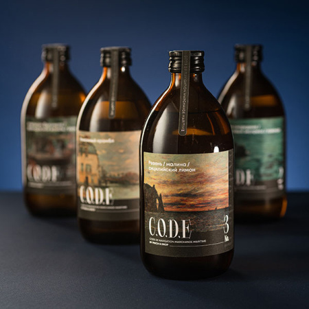Кордиал C.O.D.E Ревень-Малина-Сицилийский лимон 0,5л