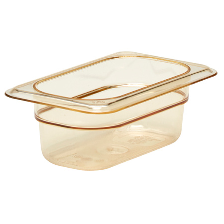 Гастроемкость термост.; пластик; 0.6л; H=6.5,L=18,B=15см; желт.