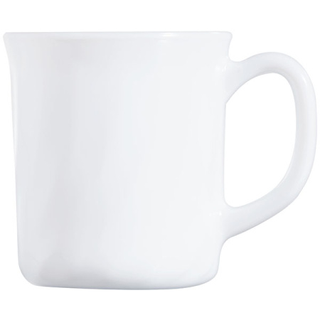 Кружка «Трианон»; стекло; 250мл; D=8,H=9,L=11см; белый