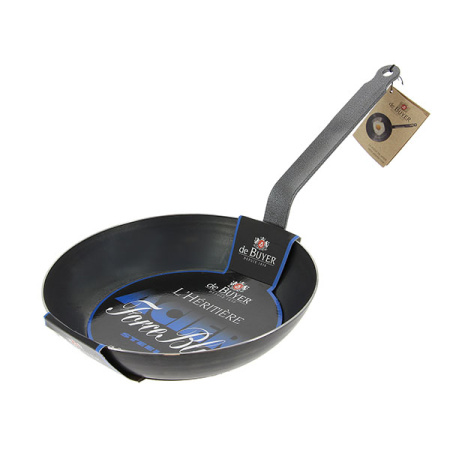 Сковорода; голуб.сталь; D=32,H=7,L=56см; серый