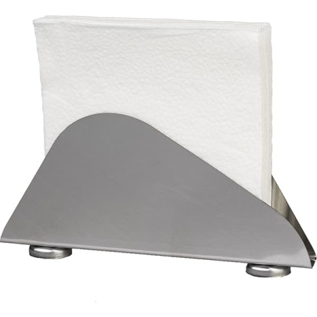 Салфетница; сталь; H=7.5,L=16.7,B=2см; серебрян.