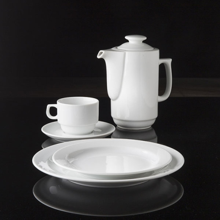 Чашка чайная «Прага»; фарфор; 190мл; D=8,H=6.5,L=11см; белый