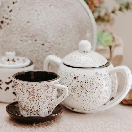 Пара чайная «Тирамису»; керамика; 200мл; D=9см