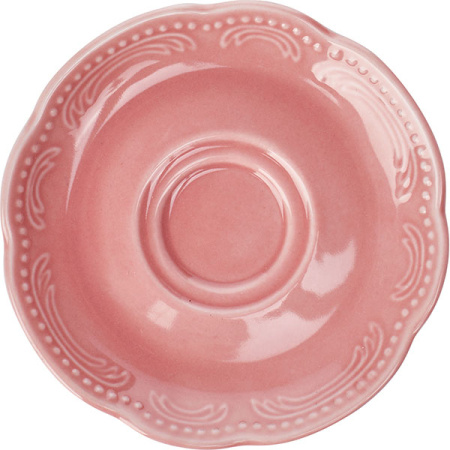 Блюдце «В.Виена Шарм»; фарфор; D=12,H=1.6см; красный