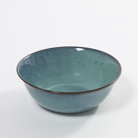 Салатник «Аква»; керамика; 800мл; D=18,H=6.5см; зелен.