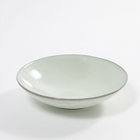 Тарелка глуб. «Аква»; керамика; D=23,H=6см; св.зелен.