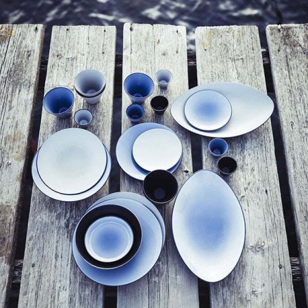 Салатник «Экинокс»; фарфор; 50мл; D=6.3,H=5см; серый