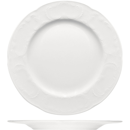 Тарелка мелкая «Моцарт»; фарфор; D=16.5,H=1см; белый