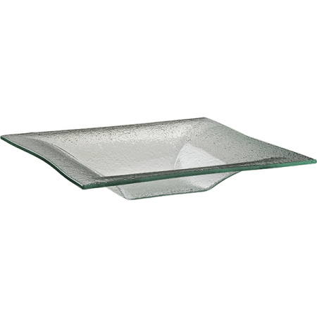 Салатник глубокий «Кьюбо»; стекло; 1л; H=4.5,L=29.5,B=29.5см; прозр.,черный