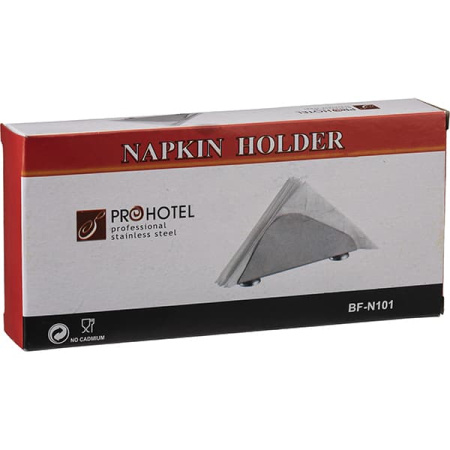 Салфетница; сталь; H=7.5,L=16.7,B=2см; серебрян.