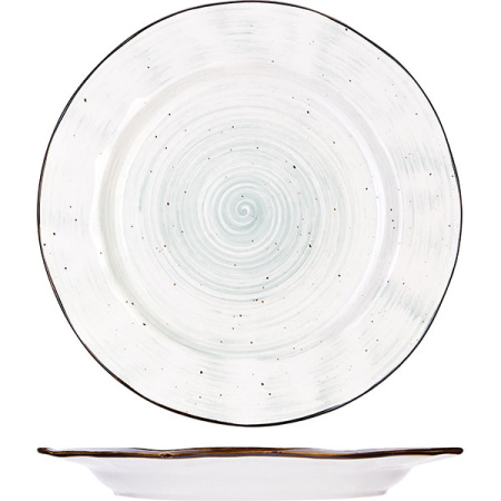 Тарелка  мелкая «Пастораль»; фарфор; D=27,H=2.5см; зелен.