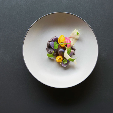 Салатник «Экинокс»; фарфор; 1300мл; D=27,H=5см; серый