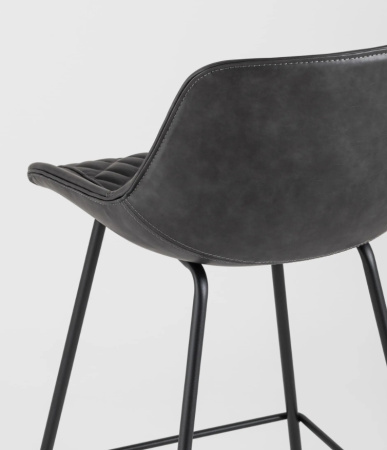 Стул полубарный TEXAS экокожа серый