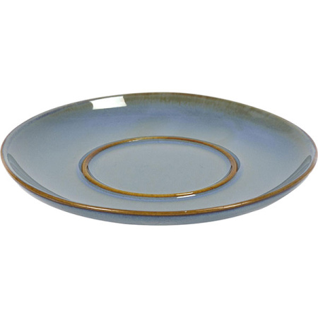 Блюдце; керамика; D=13.5/6,H=1.2см; голуб.