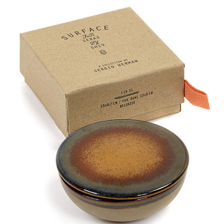 Салатник с крышкой «Серфис»; керамика; D=13,H=5см; коричнев.