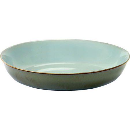 Блюдо глубокое; керамика; D=17.5,H=3см; голуб.,серый