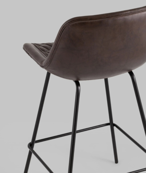 Стул полубарный Деймон экокожа коричневый