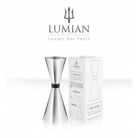 Джиггер Lumian Mr.Slim 30/45 мл черный рубин