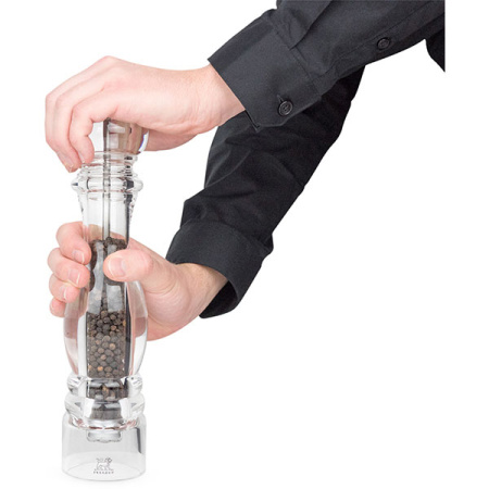 Мельница для перца метал.мех.; акрил; D=6.5,H=30см; прозр.,металлич.