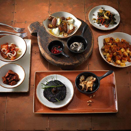 Блюдо прямоуг. «Браун дэппл»; фарфор; L=27,B=16.8см; белый,коричнев.