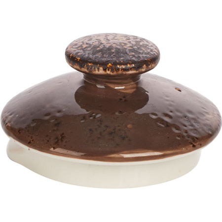 Крышка для чайника «Крафт»; фарфор; серый