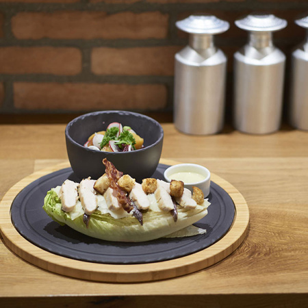 Блюдо круглое «Базальт»; фарфор; D=30,H=1см; черный