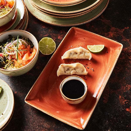 Соусник «Крафт»; фарфор; 55мл; D=6.5,H=3см; зелен.