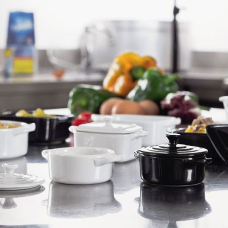 Горшок для запекания с ручк. «Форно»; керамика; 200мл; D=10,H=9см; белый