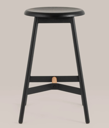 Стул полубарный Knobb черный