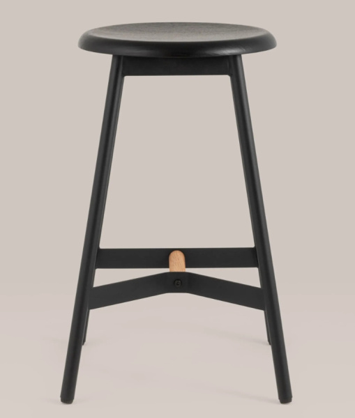 Стул полубарный Knobb черный