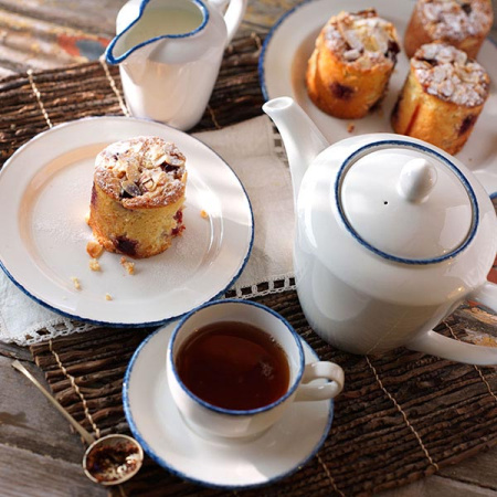 Чашка чайная «Блю дэппл»; фарфор; 450мл; D=12,H=8,L=15см; белый,синий