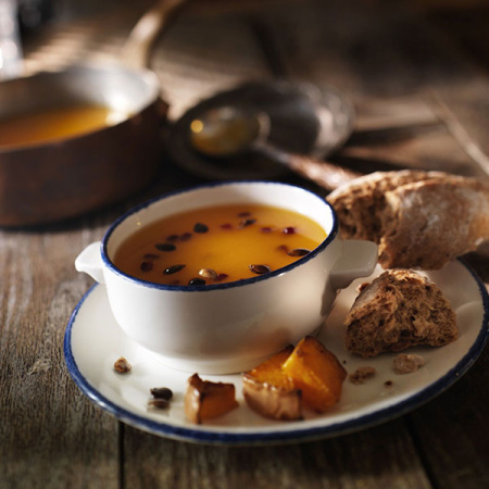 Тарелка мелкая «Блю дэппл»; фарфор; D=20.5см; белый,синий