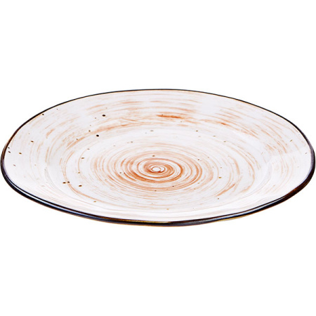 Тарелка  мелкая «Пастораль»; фарфор; H=2,L=17.5,B=15.5см; оранжев.