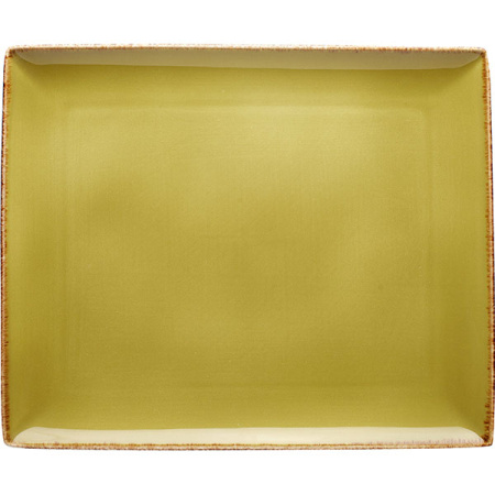 Блюдо прямоуг. «Террамеса олива»; фарфор; L=33,B=27см; олив.