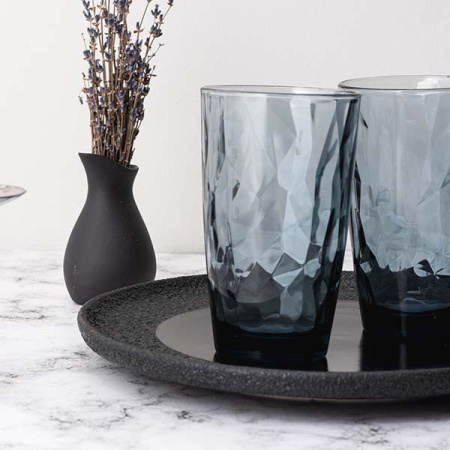 Хайбол «Даймонд»; стекло; 470мл; D=85,H=144мм; синий