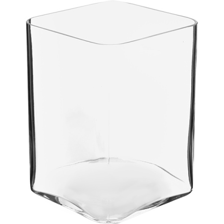 Ваза для цветов квадр.; стекло; H=20,L=15,B=15см; прозр.