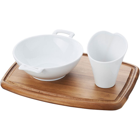 Миска «Бель Кузин»; фарфор; 1л; D=20,H=7см; белый