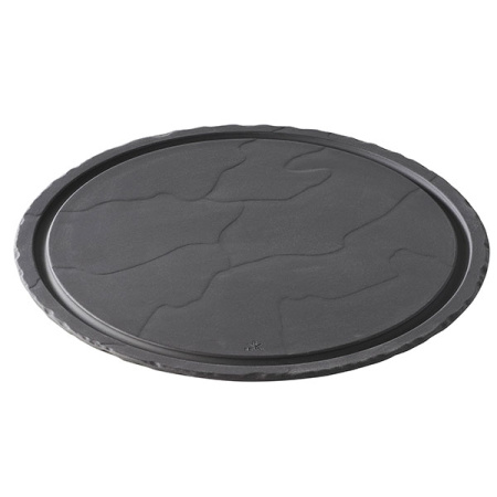 Блюдо круглое «Базальт»; фарфор; D=30,H=1см; черный